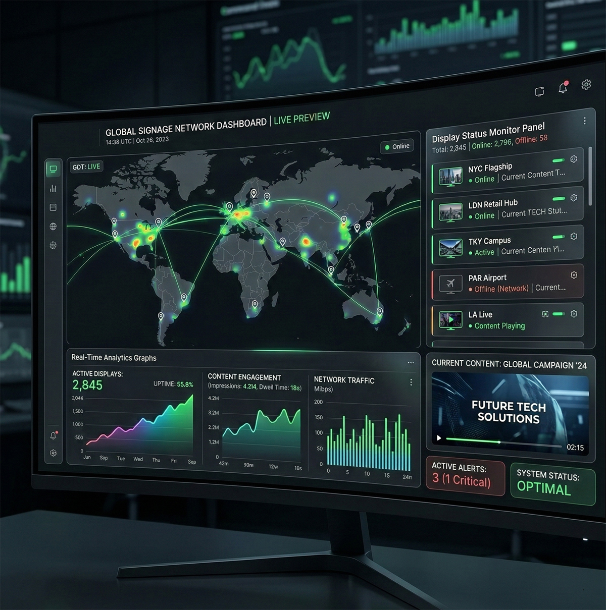 Signage Controller Dashboard Preview